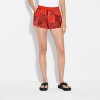Women's Bandana Print Graphic Shorts - Red - 2 of 3
