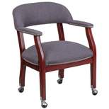 Flash Furniture Conference Chair with Accent Nail Trim and Casters