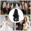 Unique Bargains Comb Wedding Veil Black 1 Pc - 4 of 4