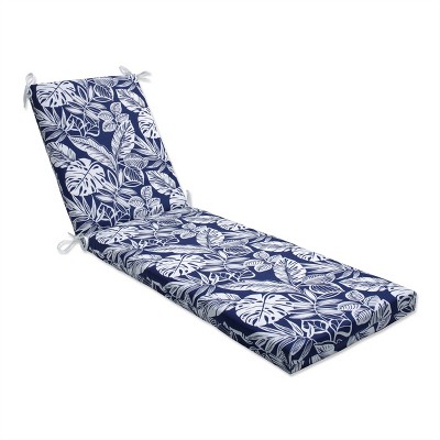 Pillow Perfect 80" x 23" Delray Outdoor/Indoor Chaise Lounge Cushion Navy