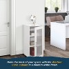 Kings Brand Furniture - Accent Buffet Curio Storage Cabinet with Glass Door for Living Room, Bedroom, Kitchen, Office, and Entryway - 2 of 4