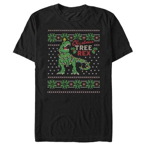 Men's Lost Gods Christmas Tree Rex T-Shirt - 1 of 4