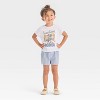 Grayson Mini Toddler Girls' Striped Woven Shorts - Blue - 3 of 3
