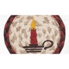 Earth Rugs Christmas Candle Printed Coaster – Holiday Braided Jute Accent with Rustic Charm, 5"x5" - 3 of 3