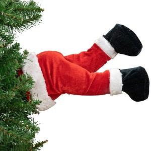Northlight Animated and Musical Santa's Kicking Legs Christmas Village Decoration - 25.5" - 1 of 4