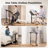 COMHOMA Small Standing Desk, Adjustable Height & Tiltable Tabletop, Mobile Stand Up Desk for Home Office Work and Walking Pad Treadmill - 3 of 4