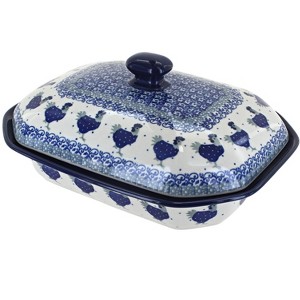 Blue Rose Polish Pottery 662 Ceramika Artystyczna Medium Covered Baker - 1 of 2