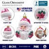 Enchanting Pink Santa Head Glass Ornament, Vintage Christmas Tree Decor| OrnamentallyYou - 3 of 4