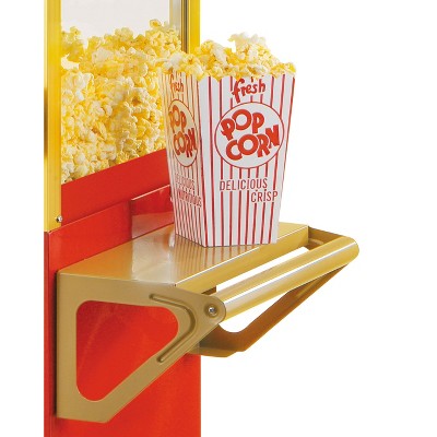 Vintage Red and Gold 53" Popcorn Cart with 8 oz Kettle