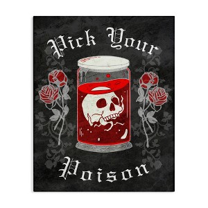 Stupell Industries Pick Your Poison Skull Canvas Art - 1 of 4