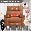 Dual Motor Infinite Position Power Lift Recliner Chair, PU Leather Heavy Duty Oversized Recliner with Heat Massage-3irtyhousy - 2 of 4