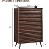 SinCiDo 5 Drawers Dresser, 48" Tall Mid Century Modern Fluted Wood Chest with Tapered Legs for Bedroom, Living Room, Hallway & Closet - 2 of 4