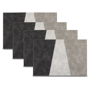 Dainty Home Milano Reversible Premium Vegan Leather 12" x 18" Placemats Set of 4 - 1 of 2