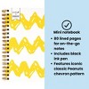 Yoobi 4.5"x6.5" Peanuts Mini Notebooks Spiral with Pen Yellow Chevron, School Supplies - 2 of 4