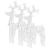 vidaXL Reindeer Christmas Decoration Set of 3 Cool White Acrylic Large - 4 of 4