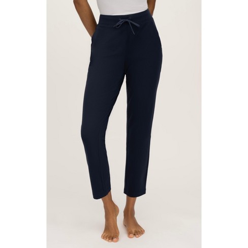 Yogalicious - Women's Lux Side Pocket Straight Leg Pant -Navy Blazer- Large