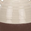 HomeRoots 11" Brown And Cream Ceramic Amphora Table Vase - 4 of 4