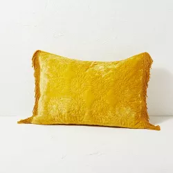 King Sun Stitched Vintage Velvet Quilt Sham Gold - Opalhouse™ designed with Jungalow™