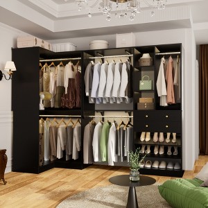Aheaplus Large Closet System with Wooden Drawers and Shoe Racks - 1 of 4