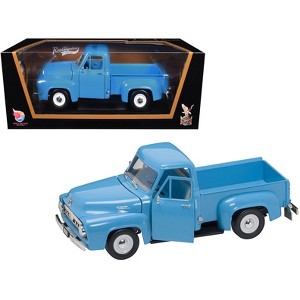 1953 Ford F-100 Pickup Truck Light Blue 1/18 Diecast Model Car by Road Signature - 1 of 4
