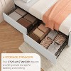 Whizmax Bed Frame with 4 Storage Drawers and Headboard, Faux Leather Upholstered Platform Bed Frame with Wooden Slats Support,  No Box Spring Needed - 3 of 4