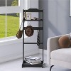 Sleek Portable Garment Rack - Versatile Clothes Valet Stand with Storage Organizer for Home , Events, Elegant Black - 3 of 4