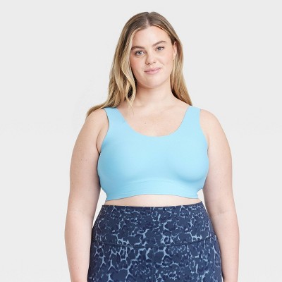 Women's Everyday Soft Medium Support Longline Sports Bra - All In Motion™ Blue 1X