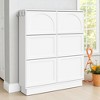 Mshliw Narrow Shoe Cabinet with 6 Flip Drawers, Adjustable Shelves, 3 Hooks & Anti-Tip Safety, Space-Saving Entryway Shoe Organizer for Hallway - 4 of 4