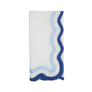 Saro Lifestyle Scalloped Border Napkin (Set of 4) - 1 of 4