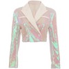 VENUS Womens Cropped Sequin Blazer - 4 of 4