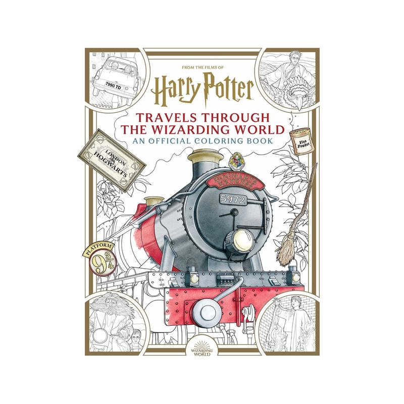 Harry Potter: Travels Through the Wizarding World: An Official Coloring Book - by  Insight Editions (Paperback), 1 of 2
