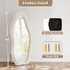 71"x30" Full Body Mirrors, Flannel Floor Mirrors with Stand, Irregular Wavy Mirror Hanging or Leaning Against Wall - 2 of 4