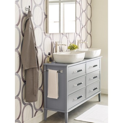 Modern Industrial Bronze and Nickel Wall Mounted Towel Bar