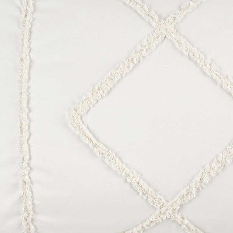 Sweet Jojo Designs Throw Pillow Covers Diamond Tuft Ivory 2pc, 3 of 4