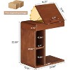 Tribesigns Vintage C-Shaped End Table with Adjustable Top, Chair Side Table for Living Room, Bedroon, Sofa Side, Easy Assembly, Walnut Brown - 3 of 4