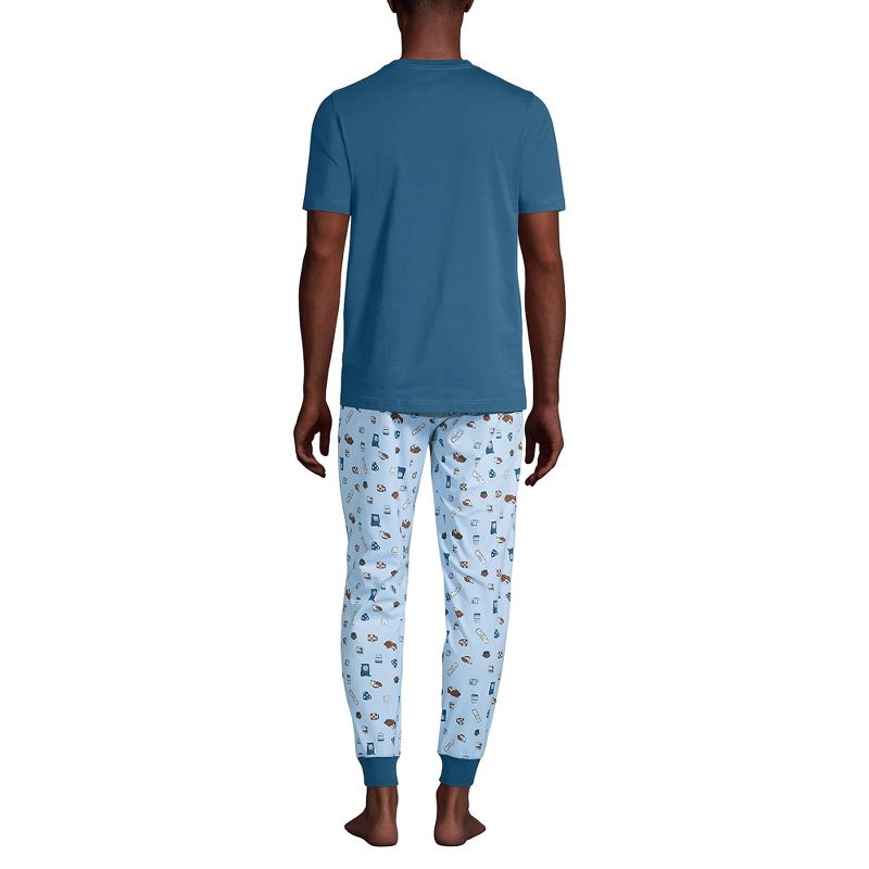 Lands' End Men's Knit Jersey Pajama Sleep Set, 2 of 5