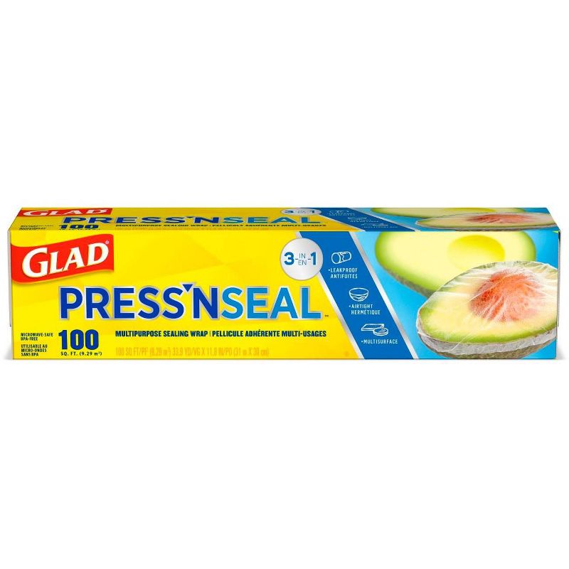 Glad Press&#39;N Seal + Plastic Food Wrap - 100 sq ft, 3 of 17