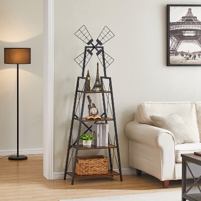 Hommoo 4-Tier Narrow Bookshelf