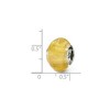Black Bow Jewelry Sterling Silver, Yellow Murano Glass Bead Charm - 2 of 3