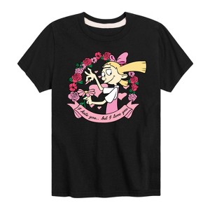 Boys' - Hey Arnold! - Valentine's I Love You Short Sleeve Graphic T-Shirt - 1 of 4