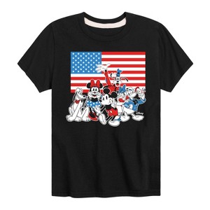 Boys' - Disney - Mickey And Friends Flag Short Sleeve Graphic T-Shirt - 1 of 4