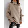 Imily Bela Womens Turtleneck Oversized Sweater Batwing Chunky Pullover Sweater Casual Fall Loose Knit Jumper Top - 4 of 4