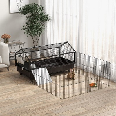 LOVMOR Small Animal Cage with Foldable Run Area