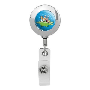 The Jetson Family Metal Chrome Badge ID Card Holder Clip - 1 of 3