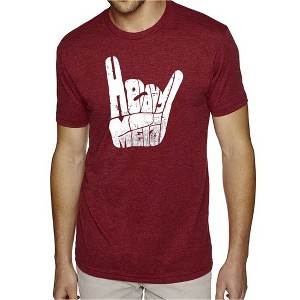 LA Pop Art Men's Premium Blend Word Art T-shirt - Heavy Metal - 1 of 4
