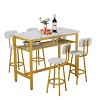 NicBex 5-Piece Industrial Style Dining Set Dining Table & Chairs for Kitchen,Dining Room,Restaurant,Bar Dinette Set with Metal Frame - 3 of 4