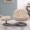 CAVINAS Modern Accent chair with Ottoman Living Room Chair Upholstered Sofa Chair Comfy Chair for Reading Room, Bedroom - 2 of 4