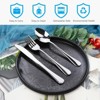 Aoibox Travel Utensils Set with Case, Stainless Steel Reusable Portable Silverware for Camping, Hiking, Picnic, Office & On-the-Go Dining - 2 of 4