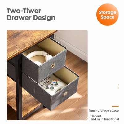 JIONJOY Writing Desk with 2 Drawers