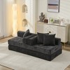 TIRAMISUBEST Convertible Floor Sofa Bed - Chenille Folding Mattress Couch w/Armrest for Living Room, Bedroom & Studio - 4 of 4